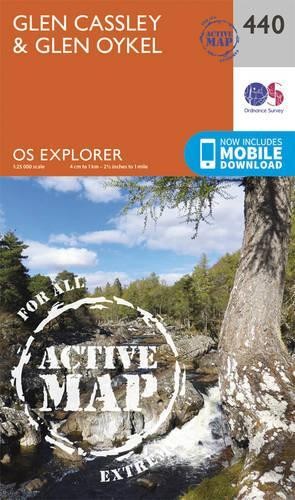 Glen Cassley and Glen Oykel (Map) OS Explorer Active Map (UK IMPORT)
