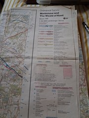 Ordnance Survey Maps The Thames Estuary , East London and Maidstone & The Weald