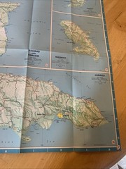 Esso The Caribbean With The Bahamas And Bermudan Map 1956