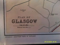 PLAN OF GLASGOW. c1885. VG+.