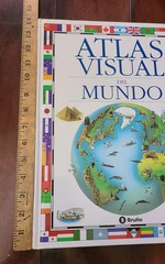 Large Atlas Visual Del Mundo Ex Lib HC Vintage