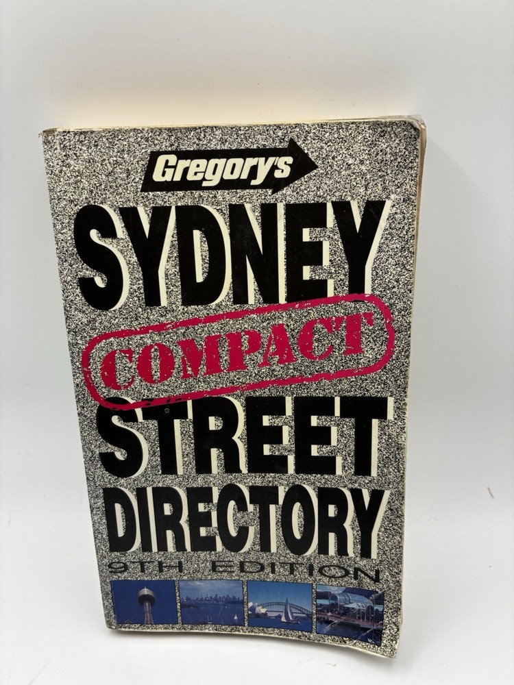 Vintage Gregorys 1991 Sydney Street Directory 9th Edition Compact Glovebox