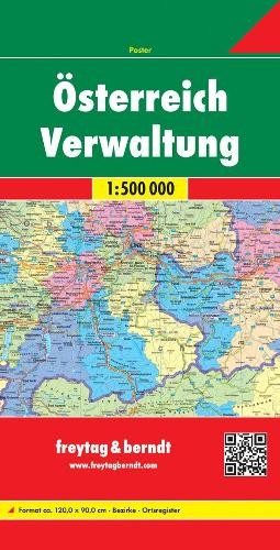 Freytag-Berndt Austria by district map of (Map) (UK IMPORT)