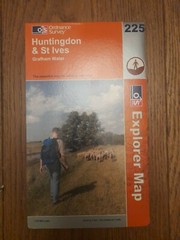 Ordnance Survey Explorer 225 Huntingdon & St Ives Grafham Water
