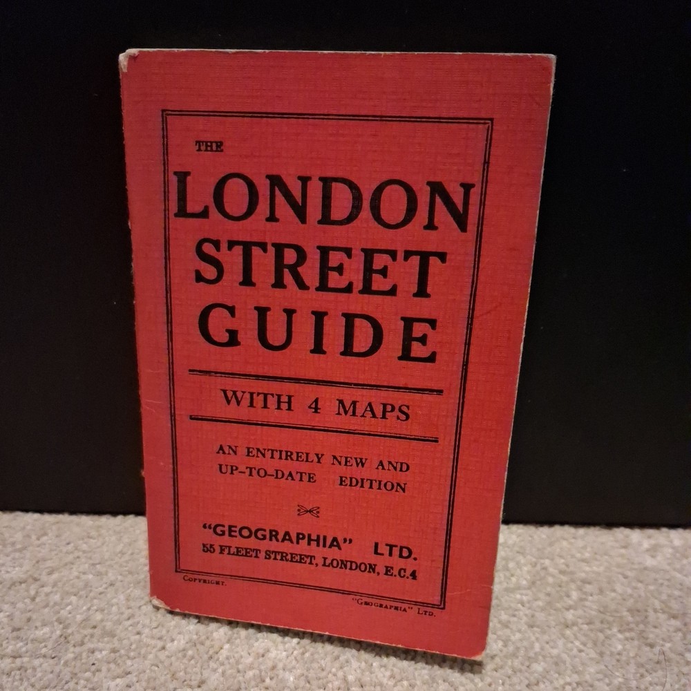 London Street Guide, vintage Geographia mini-booklet, c 1930