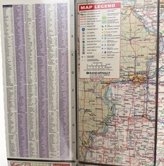 Rand McNally Easy to Fold:Illinois State Laminated Map 2014 EUC 9” X 4.25 Folded