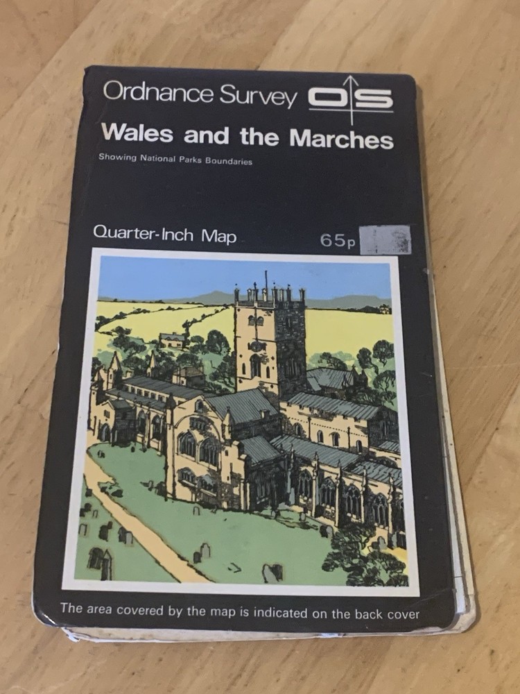WALES & THE MARCHES Ordnance Survey Quarter Inch Map 1971 Lleyn Oswestry Fifth S