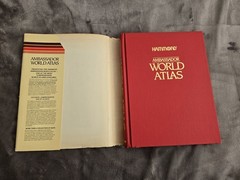 Hammond Ambassador World Atlas 1982 HC Clipped DJ