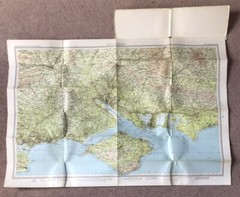 1966 New Forest Vintage Cloth Bartholomews Half Inch Map 5