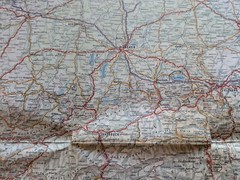 Lot of 2 Vintage Austria Hallwag Road Maps 1966 & 1993/94