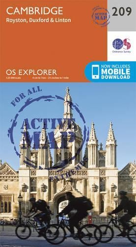 Cambridge, Royston, Duxford & Linton (Map) OS Explorer Active Map