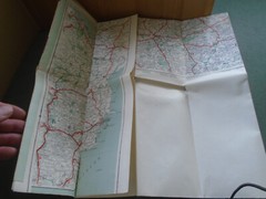 VINTAGE GEOGRAPHIA GUIDE ROAD MAP – 40 MILES ABOUT BATH – ROAD MAP