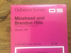 Minehead & Brendon Hills England OS Landranger GB Map 1:50000 First Series