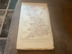 OS Ordnance Survey One Inch Paper Map, of Perth & Alloa, Sheet 55,1960