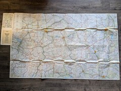 Lot of 2 Vintage Austria Hallwag Road Maps 1966 & 1993/94