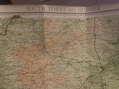 Vintage Bartholomew’s Half Inch Paper Map N. Yorkshire/S.York&Humber 33,36