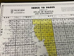 Kroll’s large Folio plat Atlas of Seattle: EASTSIDE Bellevue Medina Supplement