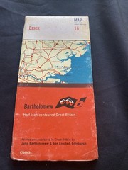 Essex Bartholomew Revised Half Inch contoured Cloth Map #16 (1280)