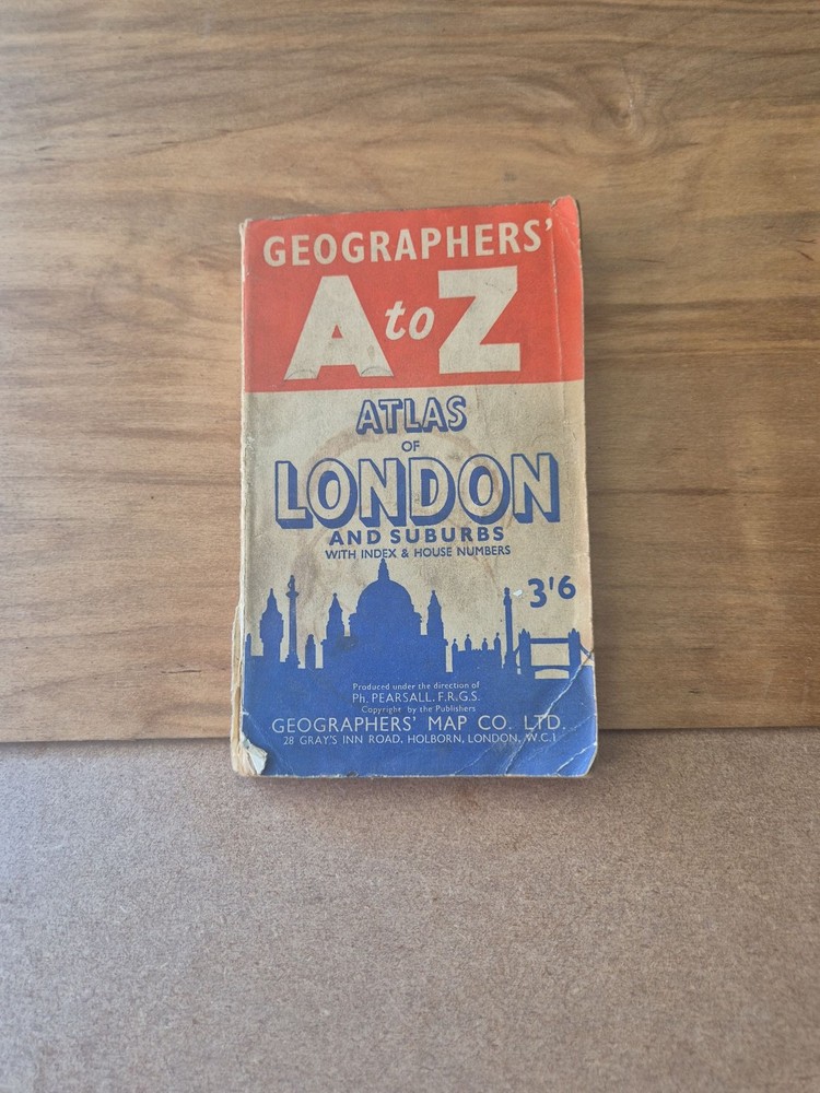 Vintage Geographers’ A to Z Atlas of London and Suburbs – Mid-Century