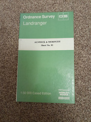 OS Ordnance Survey Landranger ALNWICK & MORPETH Sheet 81 Cased Edition