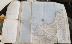 Newquay Padstow OS Linen Map St Ives Cornwall Town Guide Coach Guide AA hotels