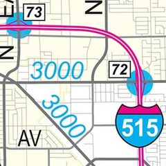 Las Vegas Valley Arterial Streets Wall Map Dry Erase Laminated