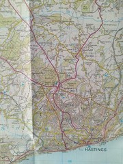 Ordnance Survey Landranger Map 199:Eastbourne, Hastings & surrounding area, 1983
