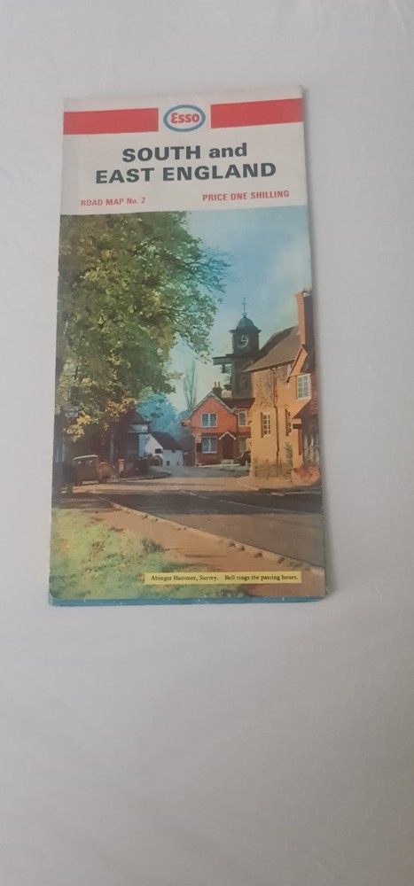 1967 Esso South and East England Vintage Road Map