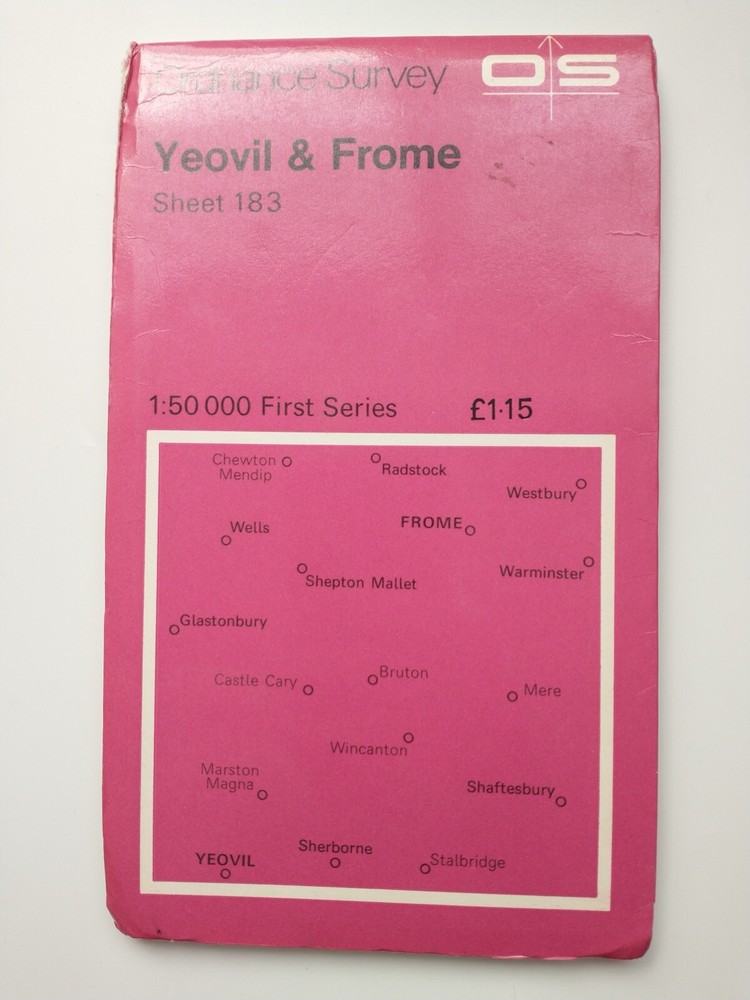 OS 1:50,000 Landranger Sheet 183 Yeovil & Frome, 1974