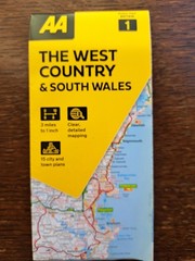 AA Road Map France Brittany 4 miles to 1 inch map 1