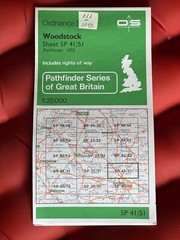 OS Ordnance Survey, Pathfinder Map, Sheet SP 41/51, Woodstock
