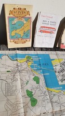 Newquay Padstow OS Linen Map St Ives Cornwall Town Guide Coach Guide AA hotels