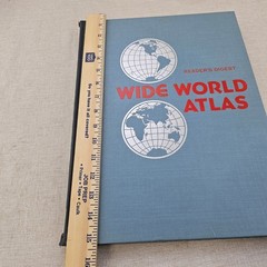 Reader’s Digest Wide World Atlas Hardcover 1979 Edition 11″ x 15″ HC VG-EX