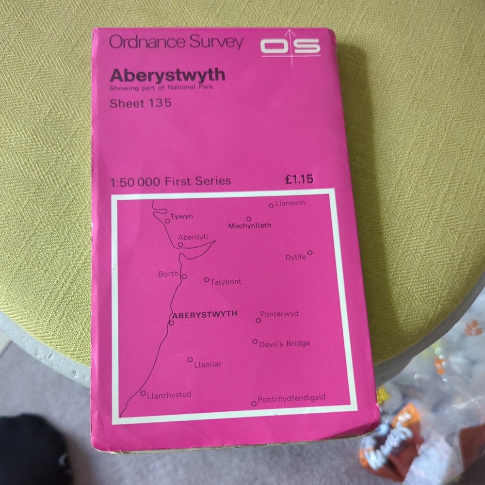 ordnance survey map Aberystwyth Sheet 135