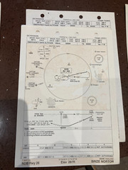 10 x RAF Flight Procedure Maps, BRIZE NORTON, May 83, Flight Instructions, VGC