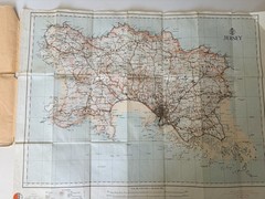 Vintage Official Map of Jersey BKS Air Survey Fold Out Tourist Map Original