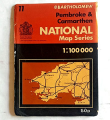 8 x assorted South Wales maps Pembrokeshire & Swansea OS & Bartholomews