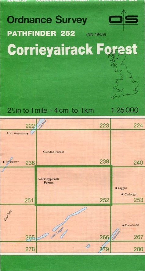 UK ORDNANCE SURVEY Pathfinder (1:25000) Map 252 – Corrieyairack Forest