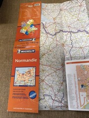 Michelin Normandie Foldout Map Regional No. 513 French Language