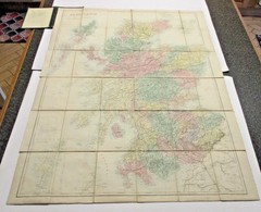 Black’s Road & Railway Travelling Map of Scotland 1860’s / 1870’s – Linen Backed