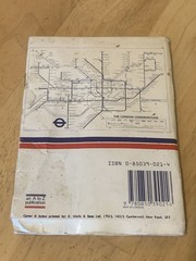 London Folding Map with Underground Railway, Street Index 1980’s Tourist UK