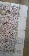 1915 Cloth-backed Trench Map FRANCE First World War Ordnance Survey LENS 11
