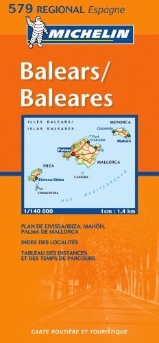 Baleares: No.579 (Michelin Maps) Sheet map, folded Book The Fast Free Shipping