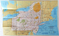 United States Regional Maps Poster National Geo Mag Close Up USA 1970s Classroom