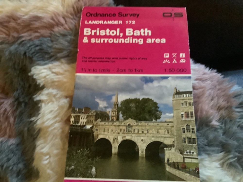 Bristol Bath & surrounding area OS Ordnance Survey Landranger Map Sheet 172 1983