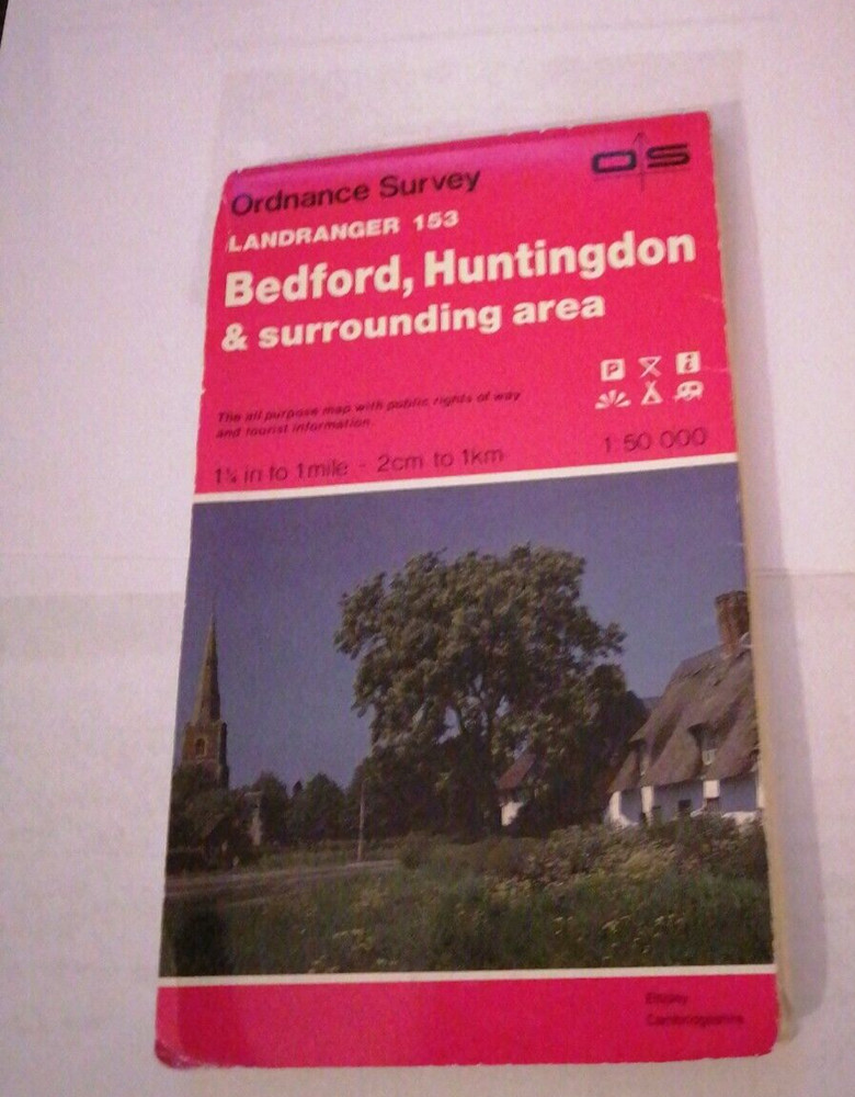 Ordnance Survey Landranger 1:50,000 Bedford, Huntingdon & Surrounding 153