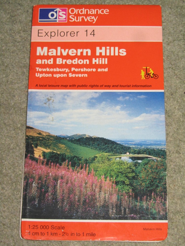 Ordnance Survey Explorer 1:25,000, Sheet 14 / 190 Malvern Hills & Bredon; 1996