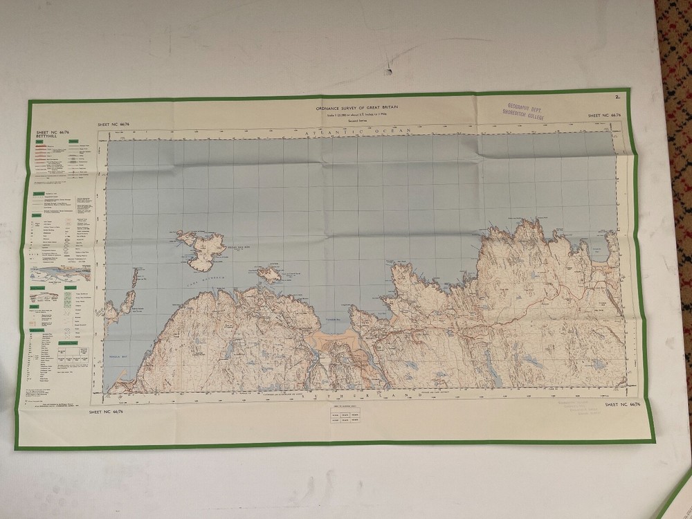 1965, 2 & Half inch/1 mile, ordnance survey map, Sheet NC 66/76 Betty Hill