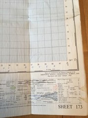 1963 Ordnance Survey One Inch Seventh Series Cloth Map 173 East Kent inc Margate