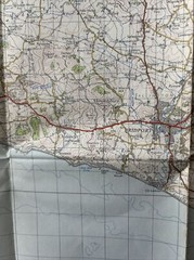 TAUNTON & LYME REGIS Ordnance Survey Seventh Series Paper 1 inch 1960 Sheet 177